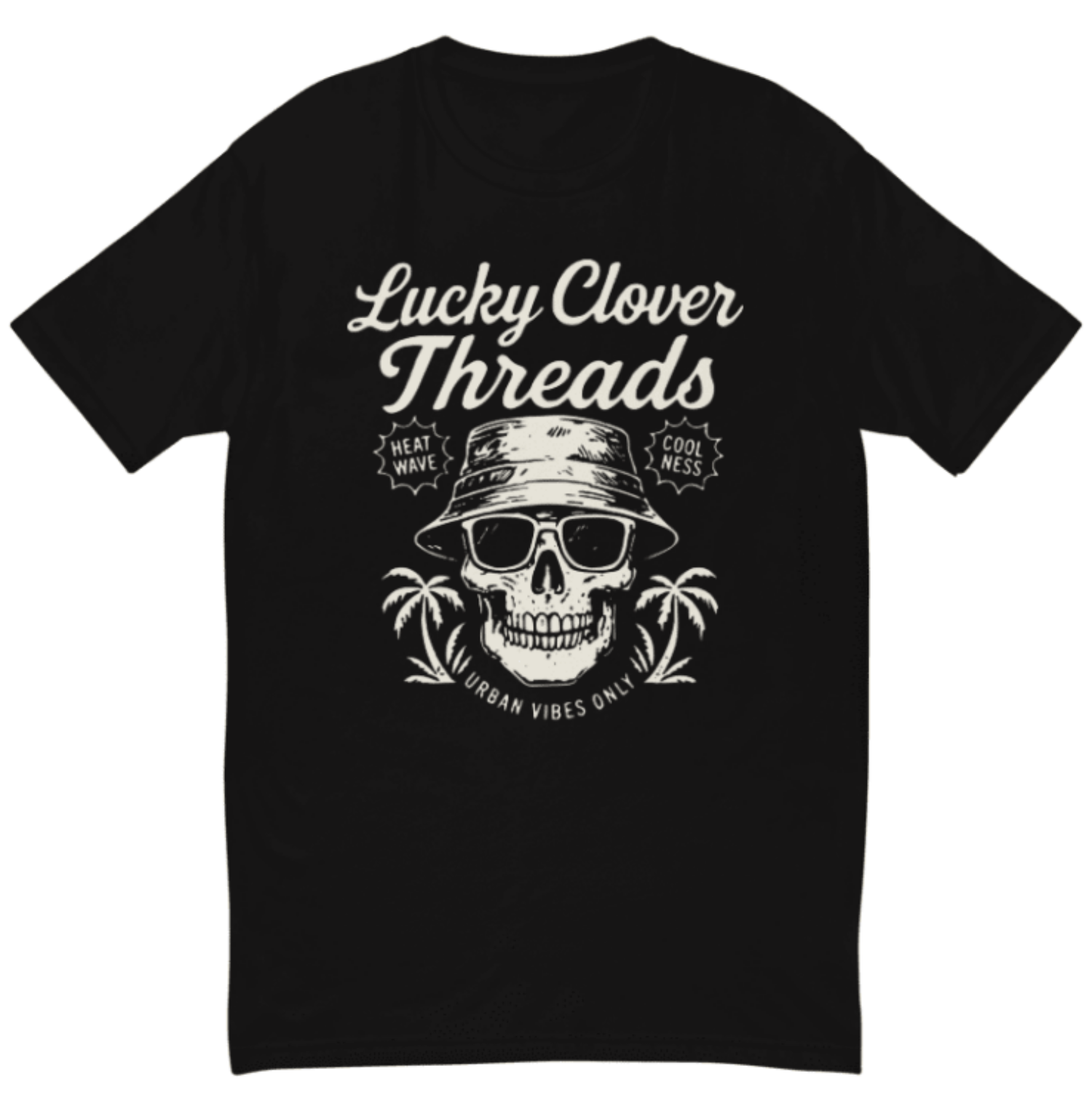 Urban Vibes Bucket Hat Skull Tee - Lucky Clover Threads
